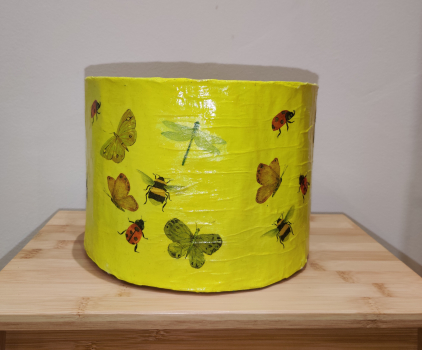 paper mache model yellow pot